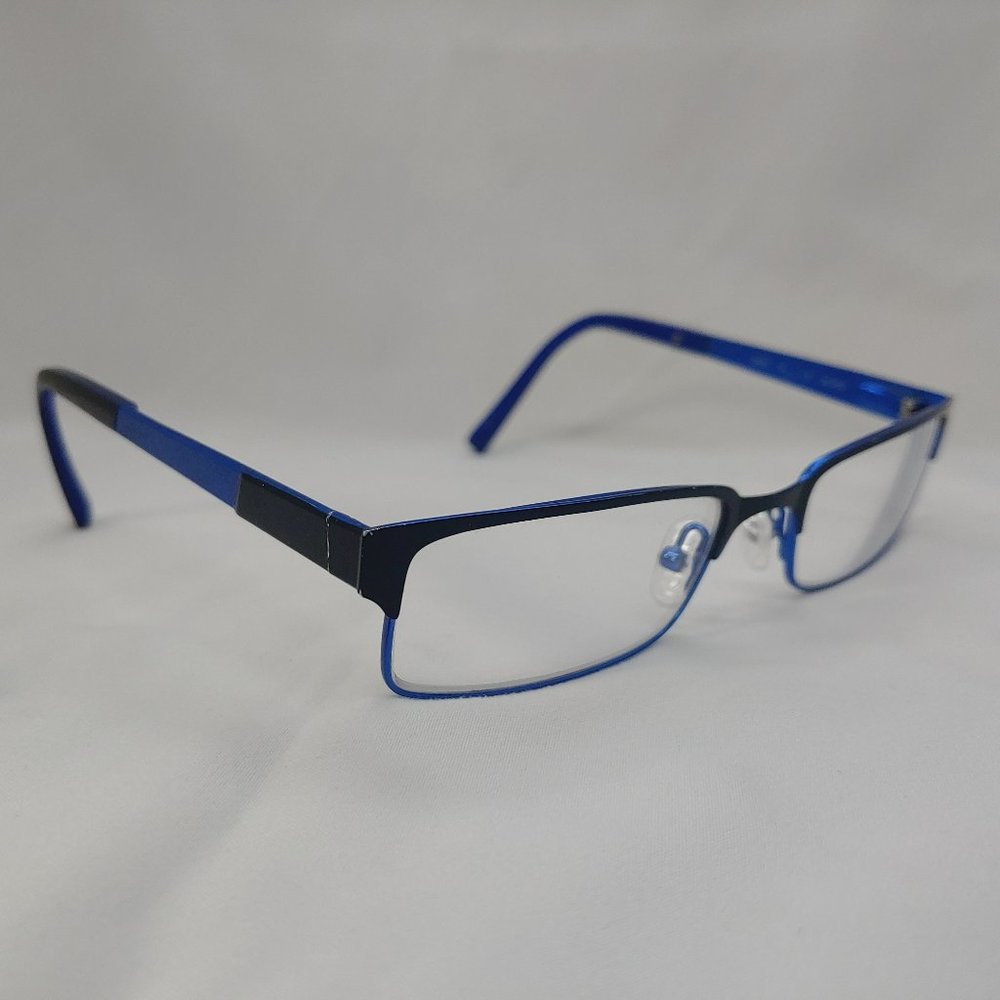 Junior Child CONVERSE Eyeglass Frames Rectangle Full Rim Black Blue ZING
